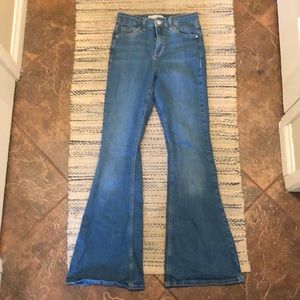 Topshop Flare High-waisted Jeans